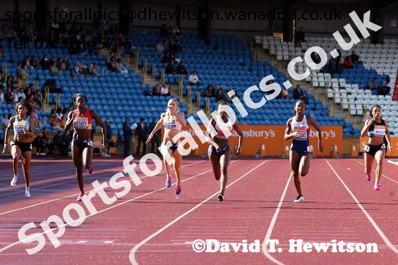 Womens 100 metres, Sainsbury's British Champs, Alexander Stadium, Birmingham. Photo: David T. Hewitson/Sprts for All Pics